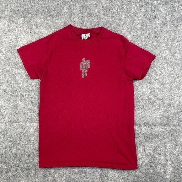 Joyrich x Billieeilish Collab Short Sleeve Embroidered T Shirt Women's Small Red - Picture 1 of 8